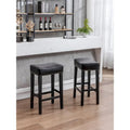 29-Inch Backless Faux Leather Bar Stools for Kitchen Counter - Farmhouse Style Island Chairs