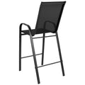 Set of 4 Outdoor Barstools with Flexible Comfort Material - Patio Seating