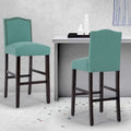 Set of 2 Upholstered 28-Inch Barstools - Stylish Pub Chairs