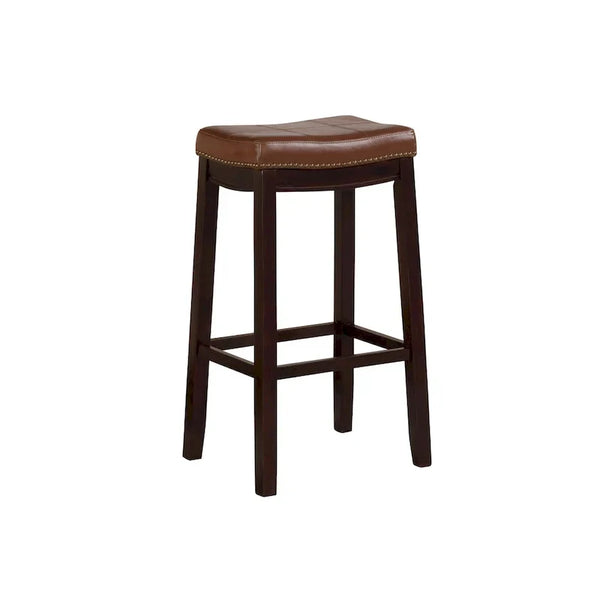Linon Willamette Espresso & Cognac Bar Stool