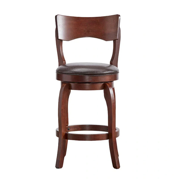 Lyla 24-Inch Brown Swivel Counter Stool by iNSPIRE Q Classic