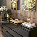 Light Dual Chest 8-Drawer Double Dresser with High Gloss Finish