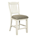 Signature Design by Ashley Bolanburg 7-Piece Counter Height Dining Set in Antique White and Brown