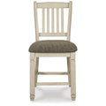 Signature Design by Ashley Bolanburg 7-Piece Counter Height Dining Set in Antique White and Brown