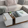 Podd Modern White 49-Inch 3-Shelf Coffee Table from Furniture of America