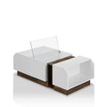 Podd Modern White 49-Inch 3-Shelf Coffee Table from Furniture of America