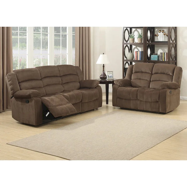 Bill Contemporary Brown Reclining Living Room Set - 2 Pieces