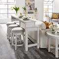 Distressed White 4-Piece Modern Farmhouse Flea Market Set