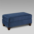 Roundhill Furniture Camero Navy Blue Fabric Pillowback 4-Piece Sofa Set