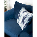 Roundhill Furniture Camero Navy Blue Fabric Pillowback 4-Piece Sofa Set
