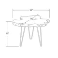 East at Main Live-Edge Teak Wood Table with Iron Legs