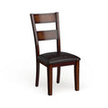 Set of 2 Paur Farmhouse Brown Wooden Dining Chairs by Furniture of America