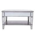 SEI Furniture Wheaton Square Coffee Table with Shelf and Mirror Finish