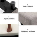 Copper Grove Chaparro Contemporary Linen Footrest Ottoman