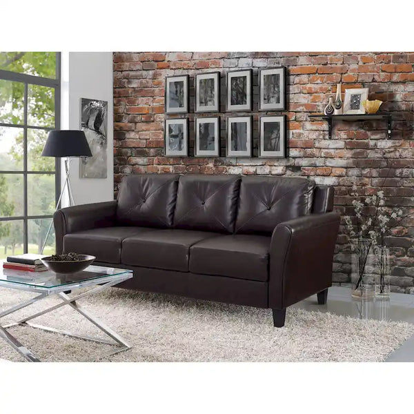 iLounge Harvard Faux Leather Couch