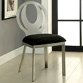 Heer Contemporary Black Steel U-Shaped Pedestal 7-Piece Dining Set by Furniture of America