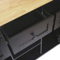 Versatile Drop-Leaf Kitchen Island Cart with 3 Drawers