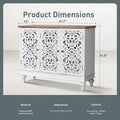 Vintage-Inspired Hollow-Carved 3-Door Storage Cabinet
