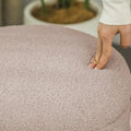 Adeco Small Teddy Ottoman - Low Vanity Foot Stool