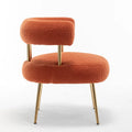 SEYNAR Contemporary Glam Upholstered Open-Back Accent Chair with Gold Legs