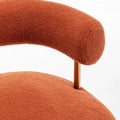 SEYNAR Contemporary Glam Upholstered Open-Back Accent Chair with Gold Legs
