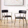 Set of 2 Mid-Century Solid Wood Accent Dining Chairs by Art Leon