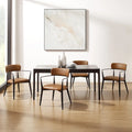 Set of 2 Mid-Century Solid Wood Accent Dining Chairs by Art Leon