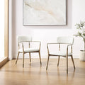 Set of 2 Mid-Century Solid Wood Accent Dining Chairs by Art Leon