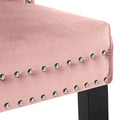 Set of 2 Grandview Tufted Upholstered Dining Chairs with Nailhead Trim and Ring Pull
