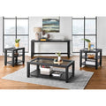 Cordero 16-Inch Wide Wood and Glass Top Chairside End Table with Shelf Storage