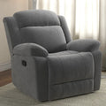 Overstuffed Arm and Back Manual Recliner Chair