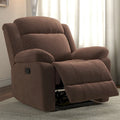 Overstuffed Arm and Back Manual Recliner Chair
