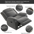 Overstuffed Arm and Back Manual Recliner Chair