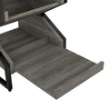 Denhour DH BASIC 17-Inch Metal Industrial End Table with 1 Open Shelf