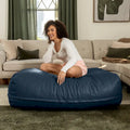 Atrium Collection Lino Oversized Ottoman & Lounger - Large Faux Leather Couch Accessory