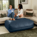 Atrium Collection Lino Oversized Ottoman & Lounger - Large Faux Leather Couch Accessory
