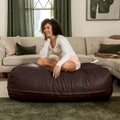Atrium Collection Lino Oversized Ottoman & Lounger - Large Faux Leather Couch Accessory