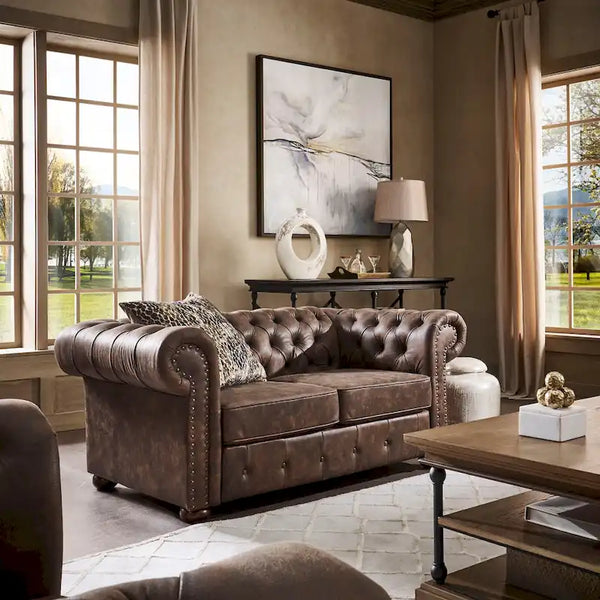 iNSPIRE Q Artisan Knightsbridge Tufted Chesterfield Loveseat