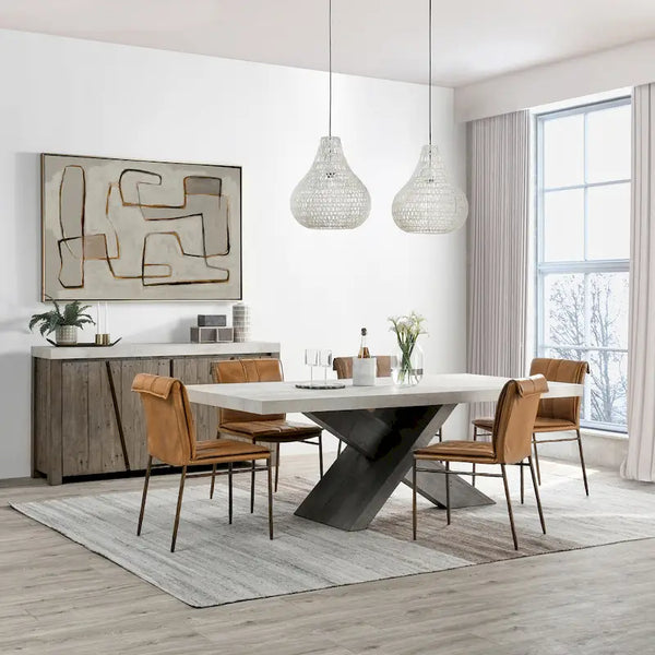 Classic Home Durant 84-Inch Dining Table - Dimensions: 84W x 43D x 30H