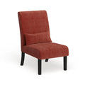 Porch & Den Vista Armless Chenille Accent Chair with Kidney Pillow