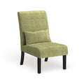 Porch & Den Vista Armless Chenille Accent Chair with Kidney Pillow