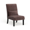 Porch & Den Vista Armless Chenille Accent Chair with Kidney Pillow