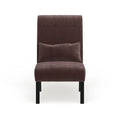 Porch & Den Vista Armless Chenille Accent Chair with Kidney Pillow