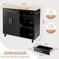 Futzca Kitchen Island Cart with Storage Cabinet and Drawers - Not Applicable