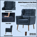 Cozy Mid-Century Reading Chair Upholstered in Chenille Fabric