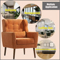 Cozy Mid-Century Reading Chair Upholstered in Chenille Fabric