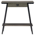 Leick Home Empiria Wooden Console Table with Drawer and Metal Frame