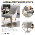 SEYNAR Set of 6 Modern Glam Boucle Velvet Dining or Vanity Chairs with Rear Handle