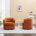 SEYNAR Contemporary Boucle Upholstered 360° Swivel Accent Chairs - Set of 2