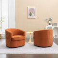 SEYNAR Contemporary Boucle Upholstered 360° Swivel Accent Chairs - Set of 2
